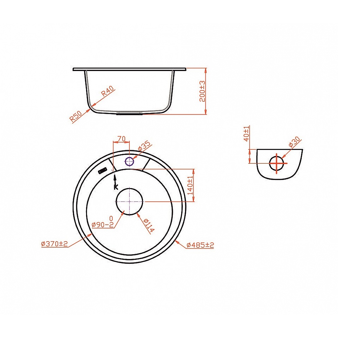 Комплект мивка и смесител 8301 GRAY + 237012 GRAY – Inter Ceramic 11.12.77.0106 – снимка 2